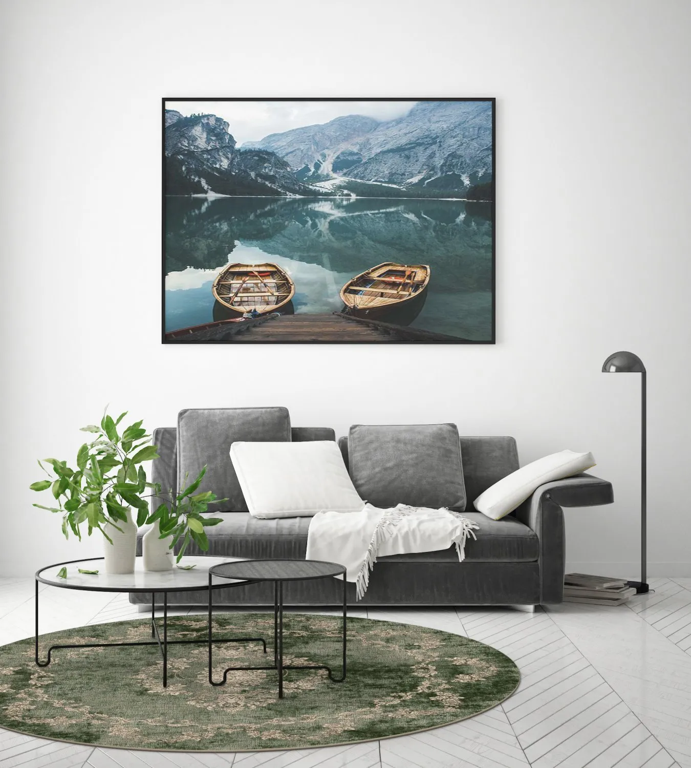 Rundt tæppe - Taknis (grøn)