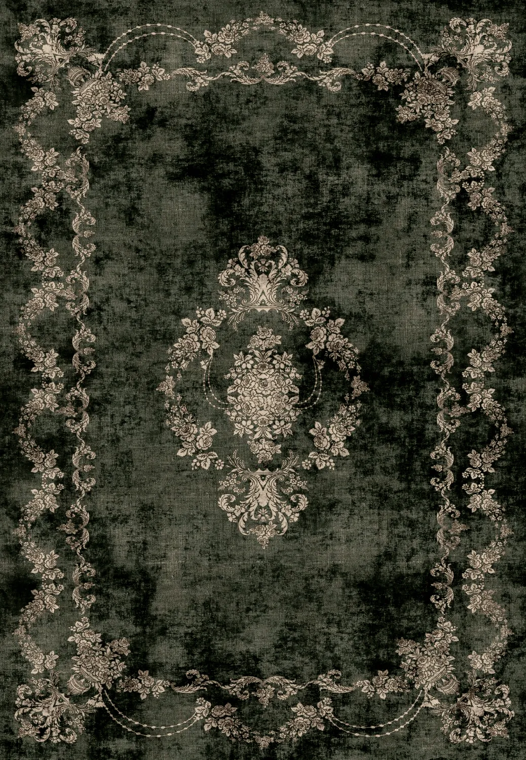 Wilton-tæppe - Taknis (mørkegrøn)