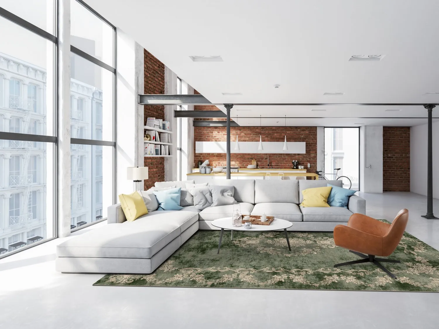 Wilton-tæppe - Taknis (grøn)