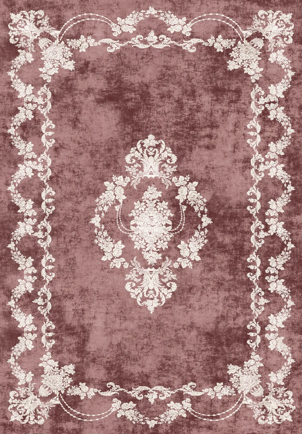 Wilton-tæppe - Taknis (rød)