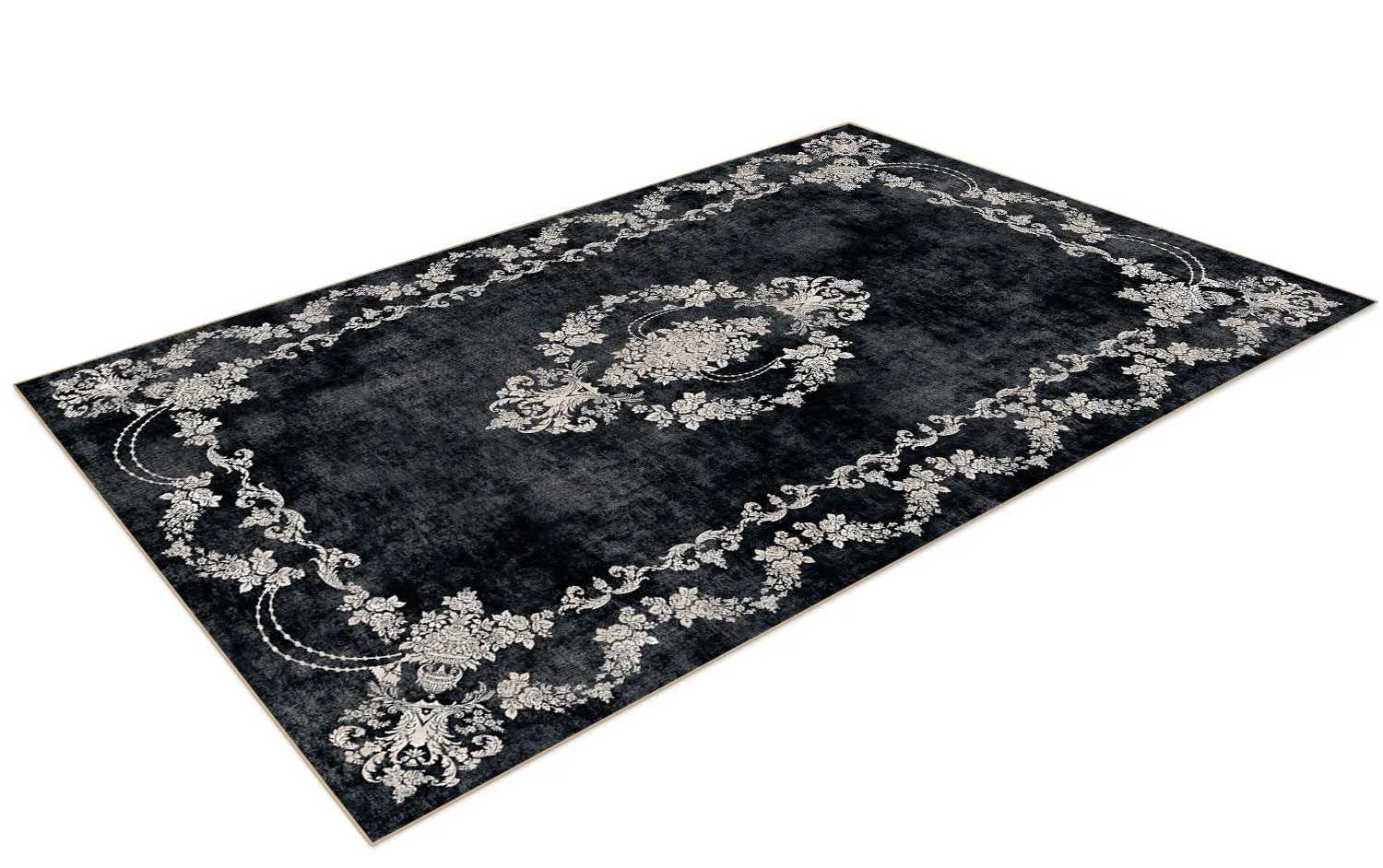 Wilton-tæppe - Taknis (sort)