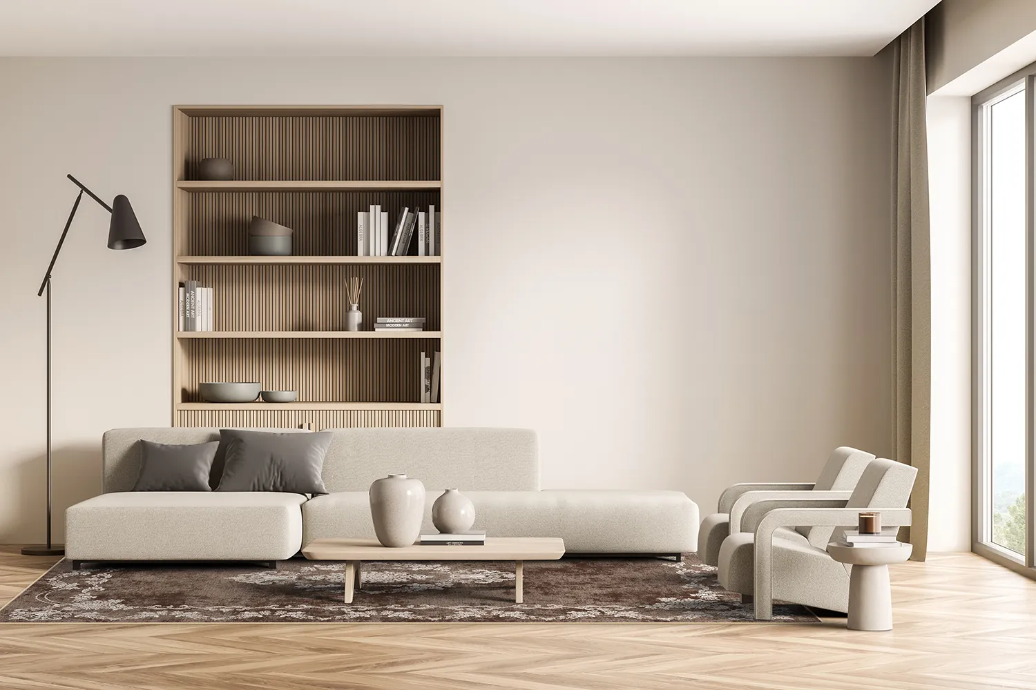 Wilton-tæppe - Taknis (brun)