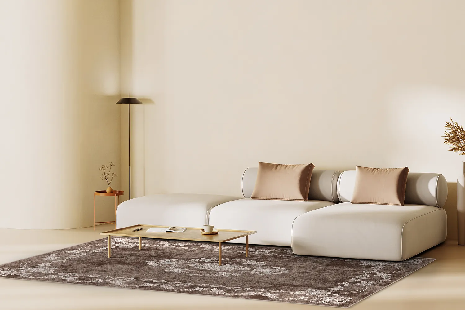 Wilton-tæppe - Taknis (brun)