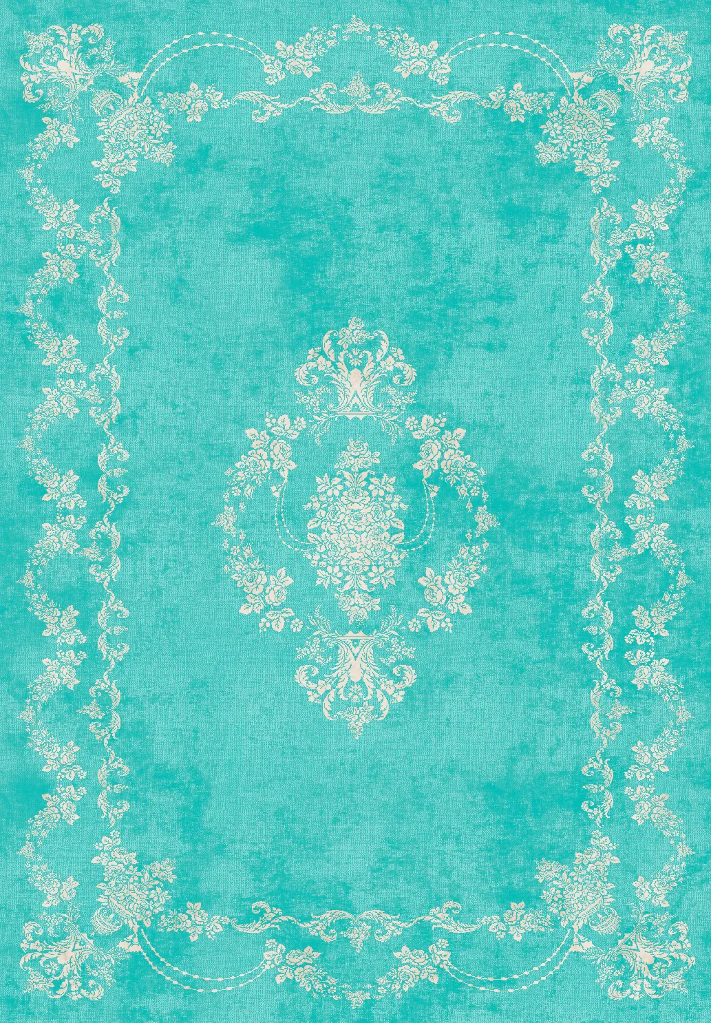 Wilton-tæppe - Taknis (turkis)