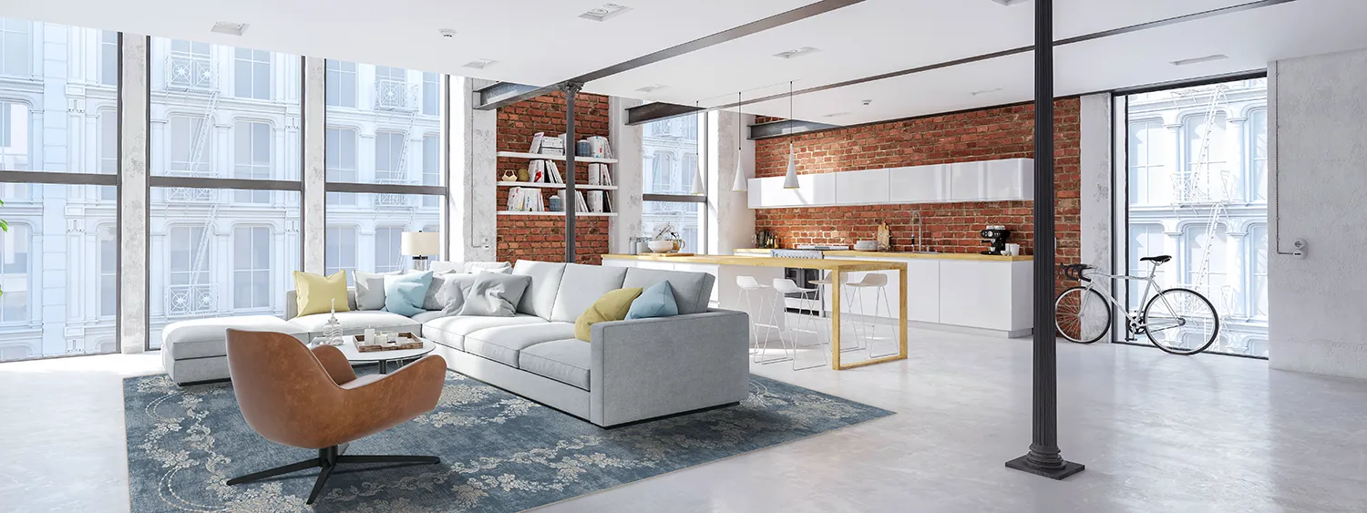 Wilton-tæppe - Taknis (lyseblå)