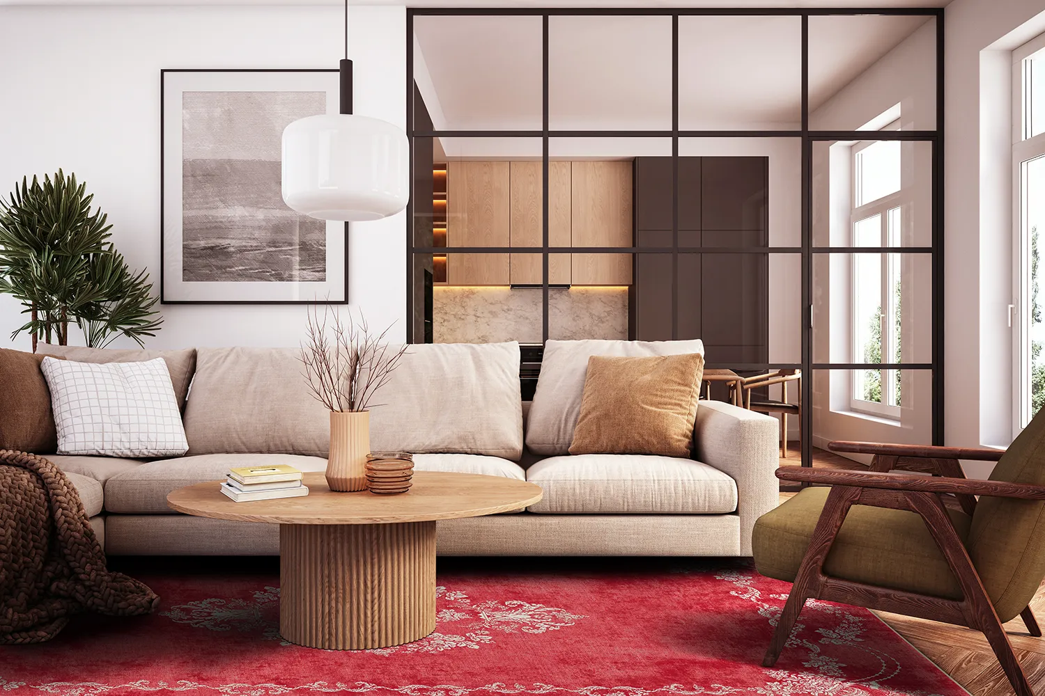 Wilton-tæppe - Taknis (cherry)