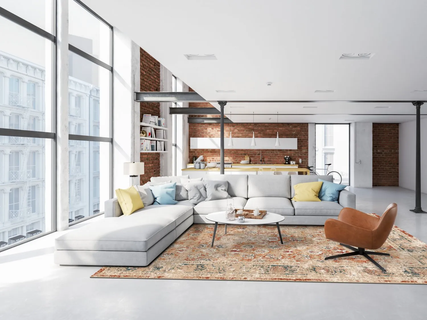 Wilton-tæppe - Douz (rød/multi)