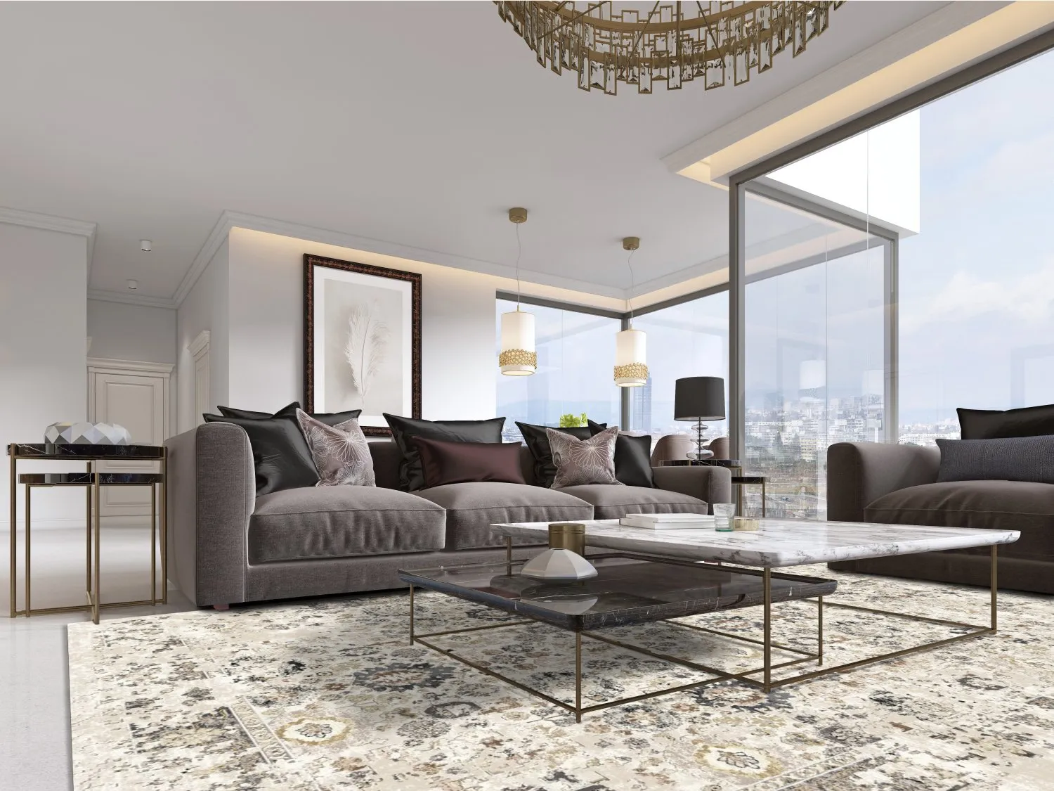 Wilton-tæppe - Toujane (grå)