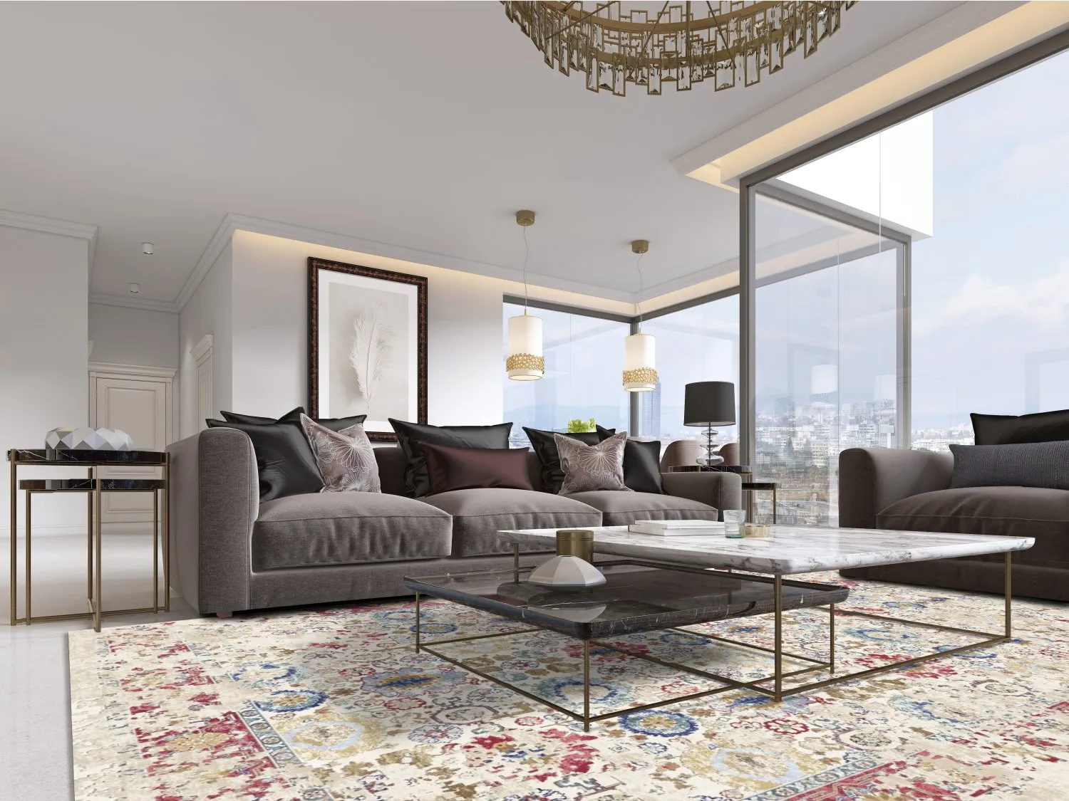 Wilton-tæppe - Toujane (multi)