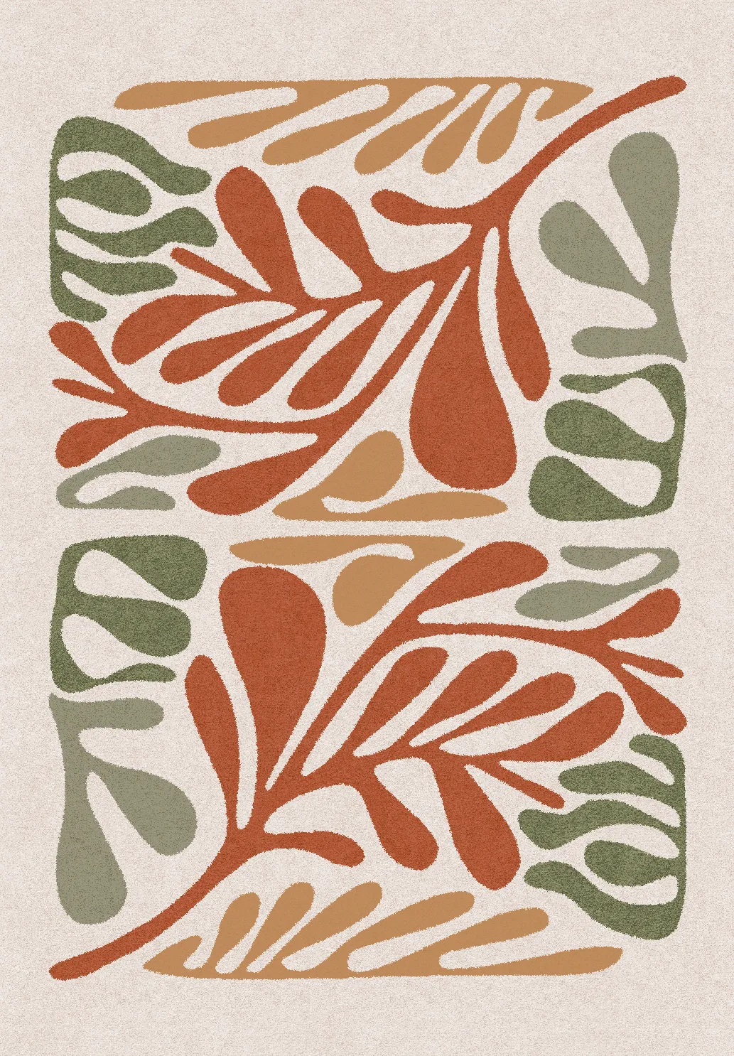 Wilton-tæppe - Fern (beige/multi)