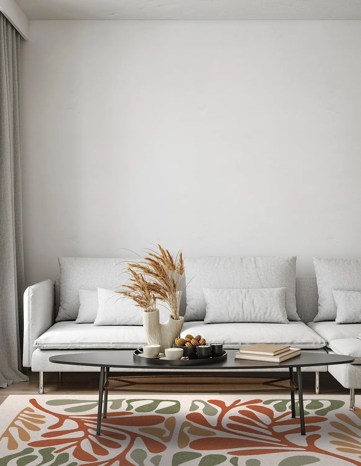 Wilton-tæppe - Fern (beige/multi)