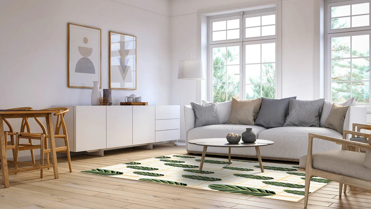 Wilton-tæppe - Bronte (grøn/multi)