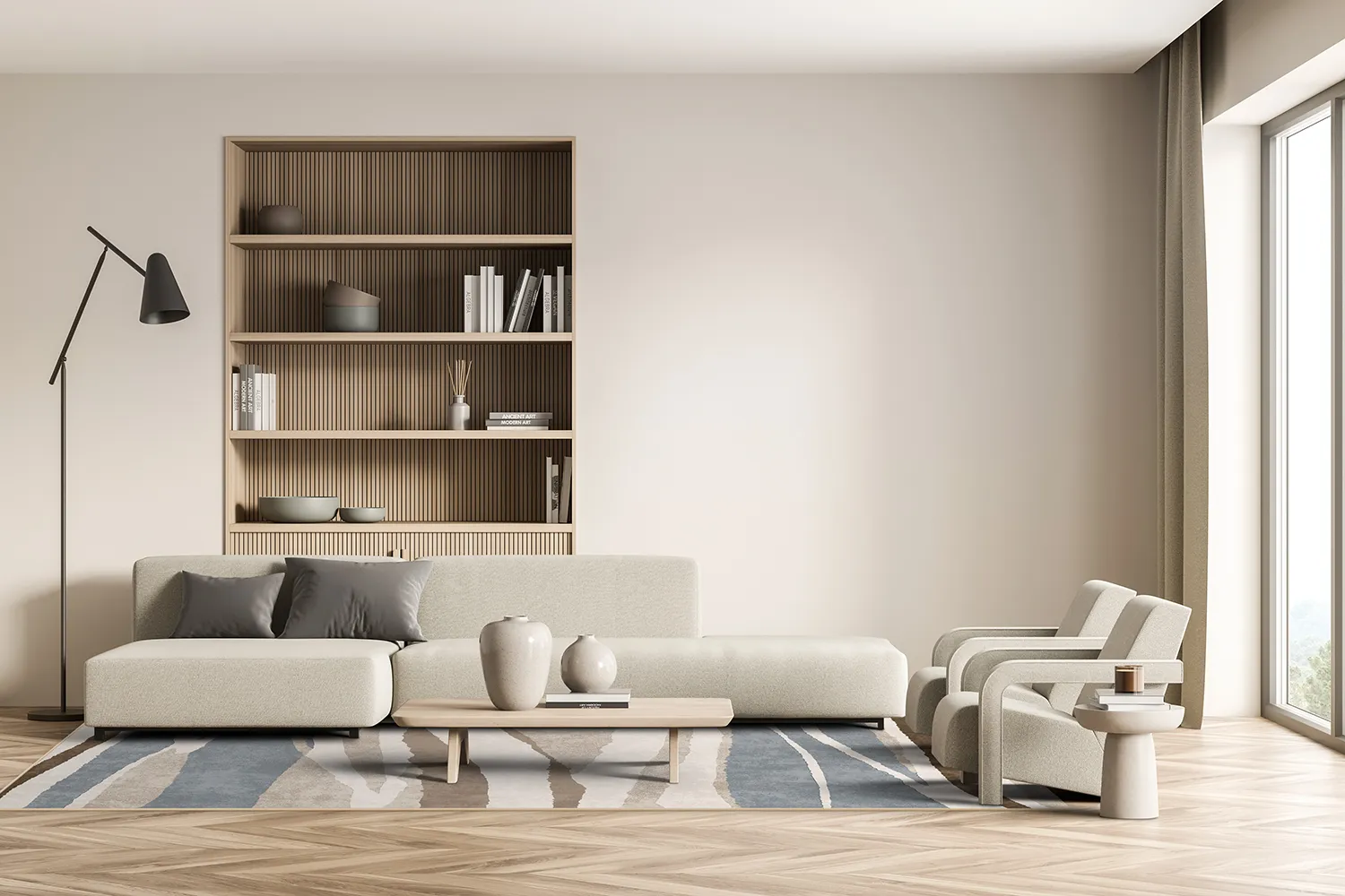 Wilton-tæppe - Effie (beige/multi)