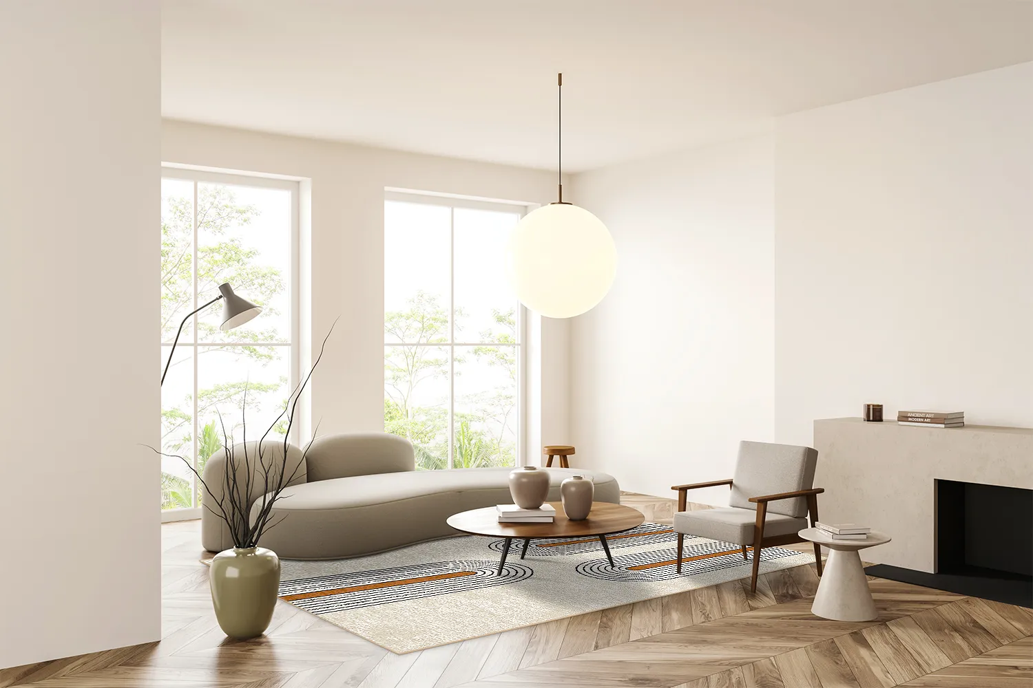 Wilton-tæppe - Larissa (beige/multi)