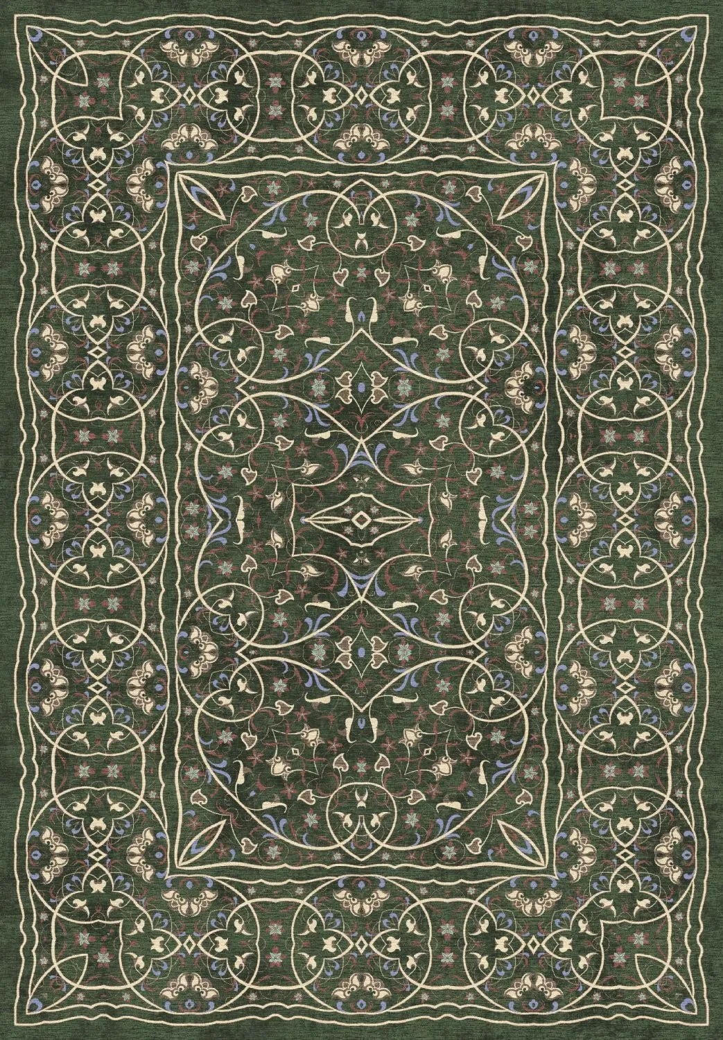 Wilton-tæppe - Dara (grøn)
