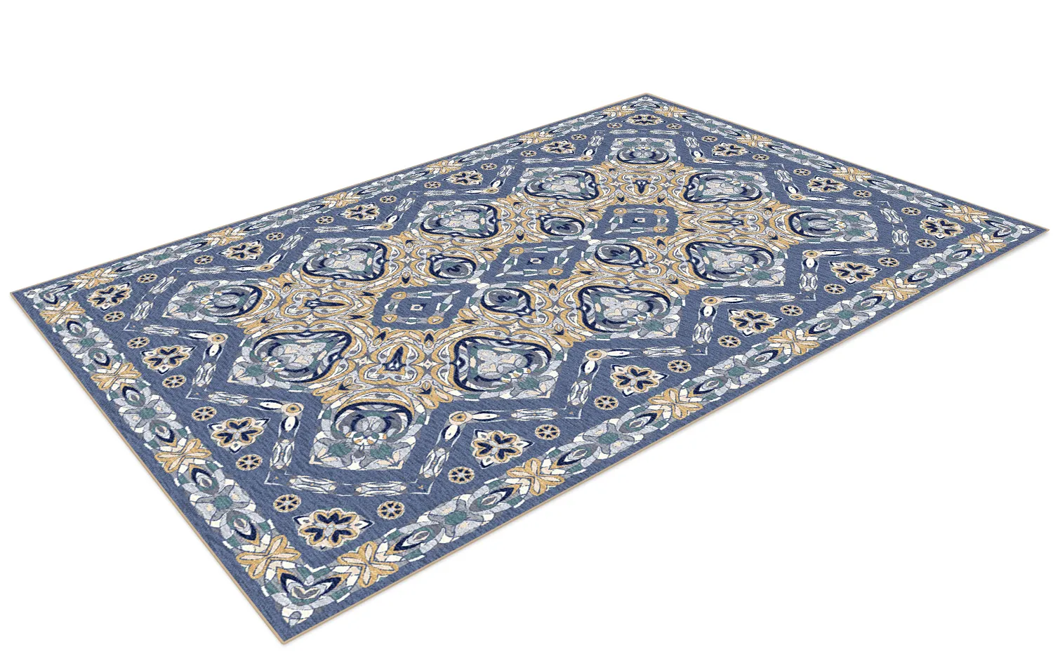 Wilton-tæppe - Henrietta (blå)