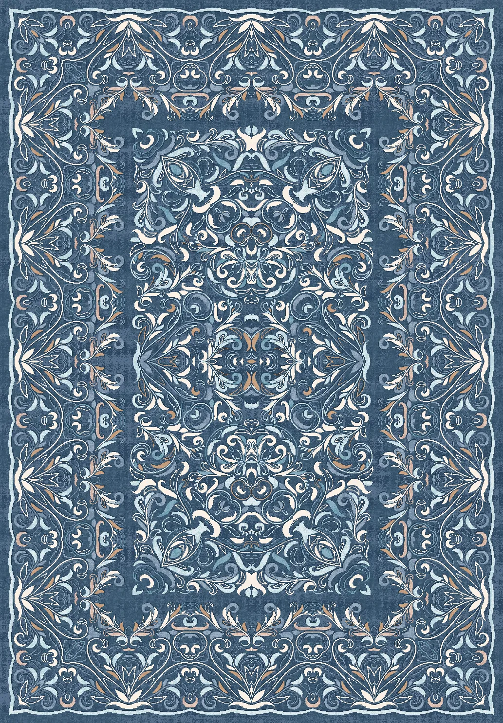 Wilton-tæppe - Cordelia (blå)