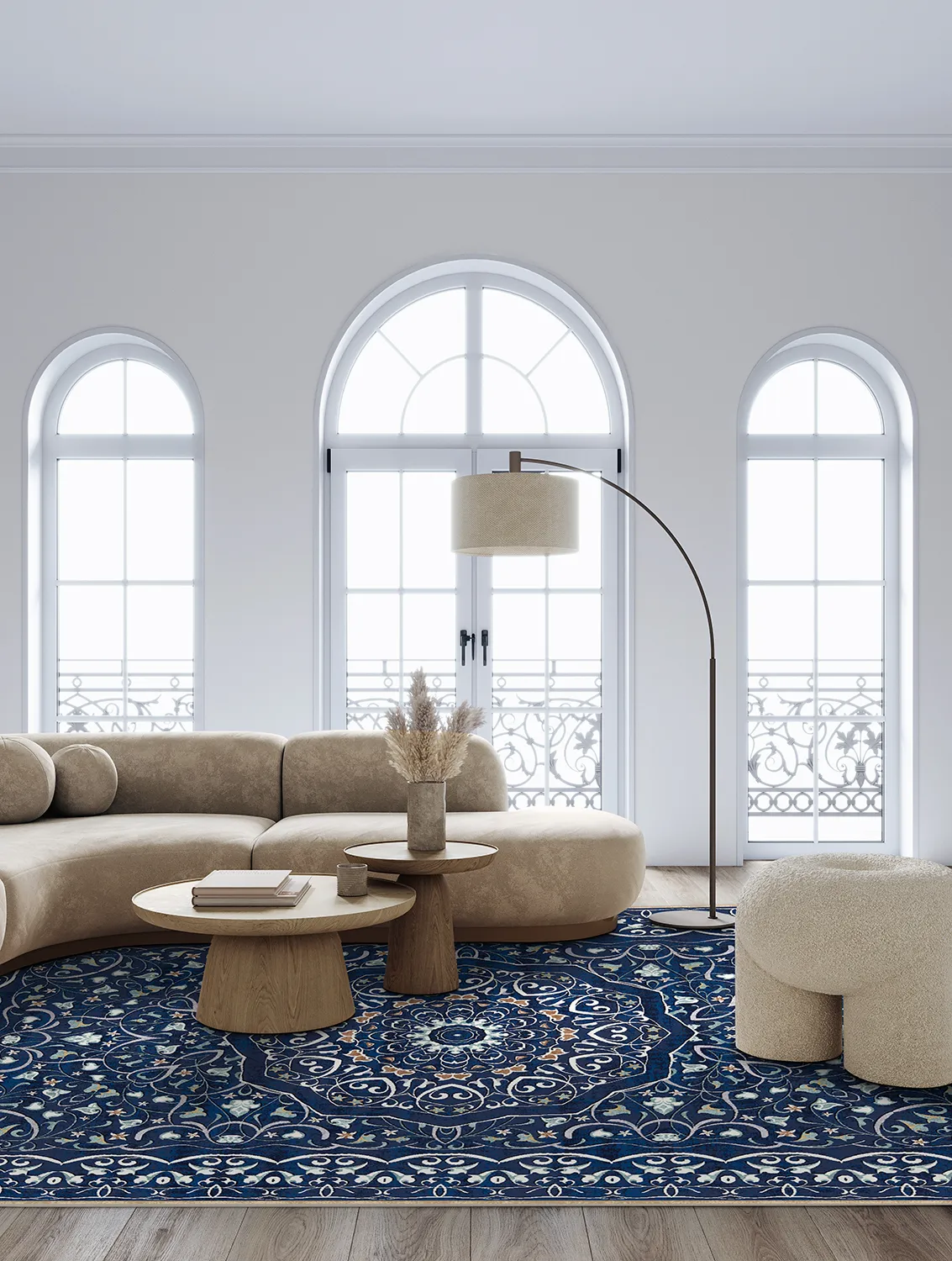 Wilton-tæppe - Theodora (blå)