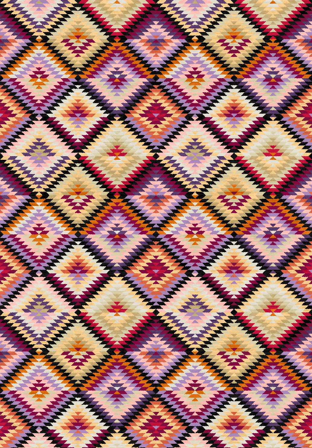 Wilton-tæppe - Deia (lyserød/multi)