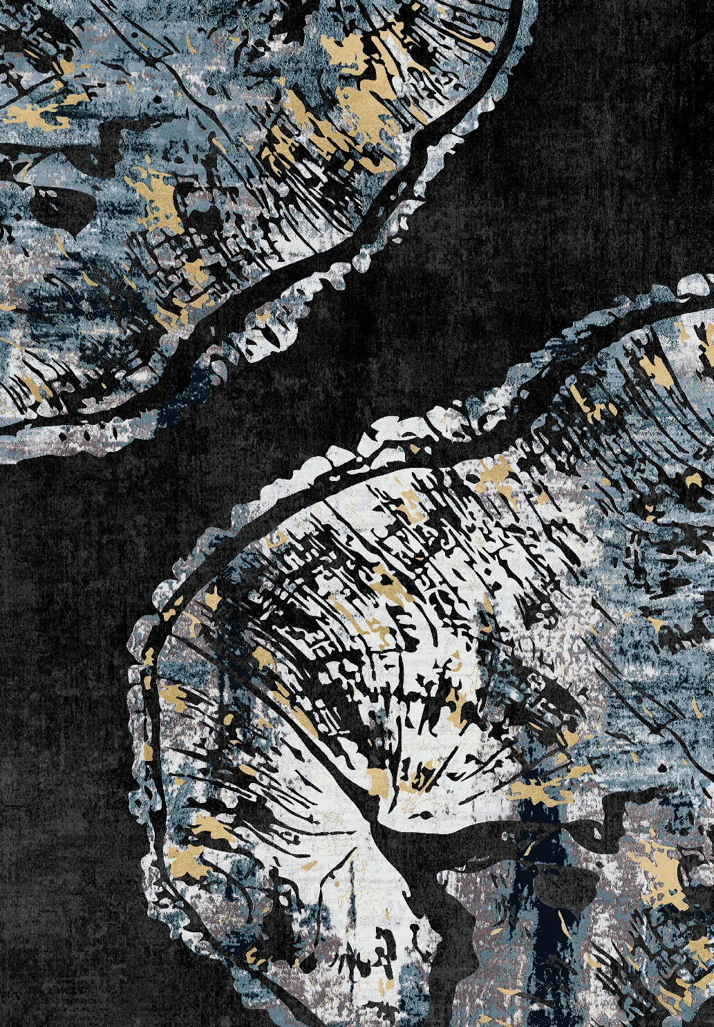 Wilton-tæppe - Tamsim (sort/multi)