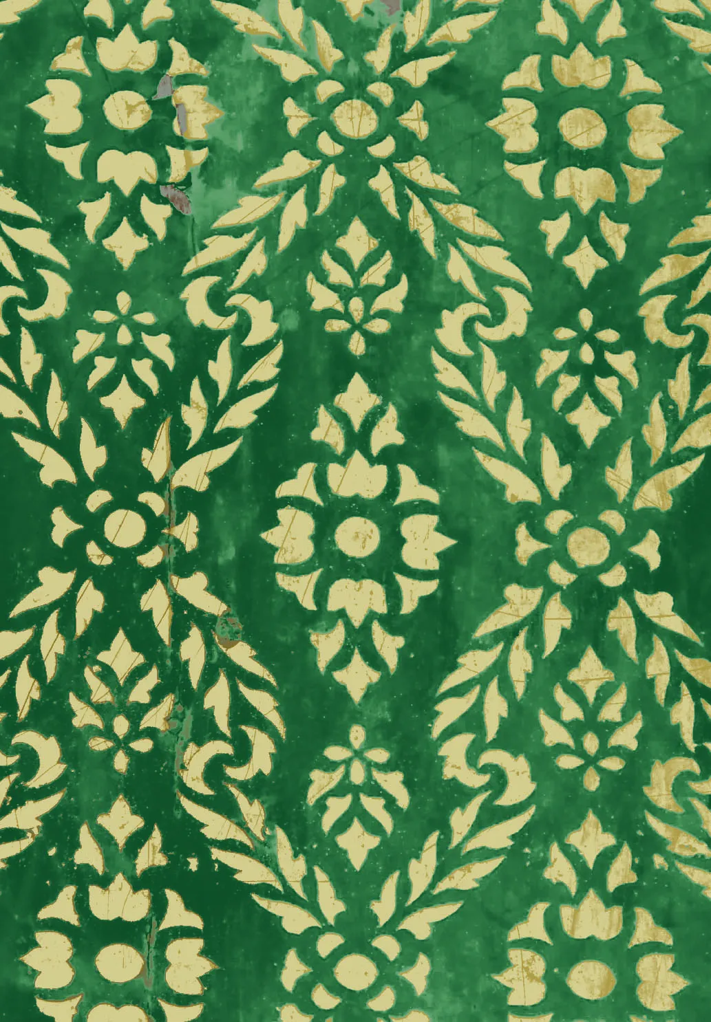 Wilton-tæppe - Circe (grøn/guld)