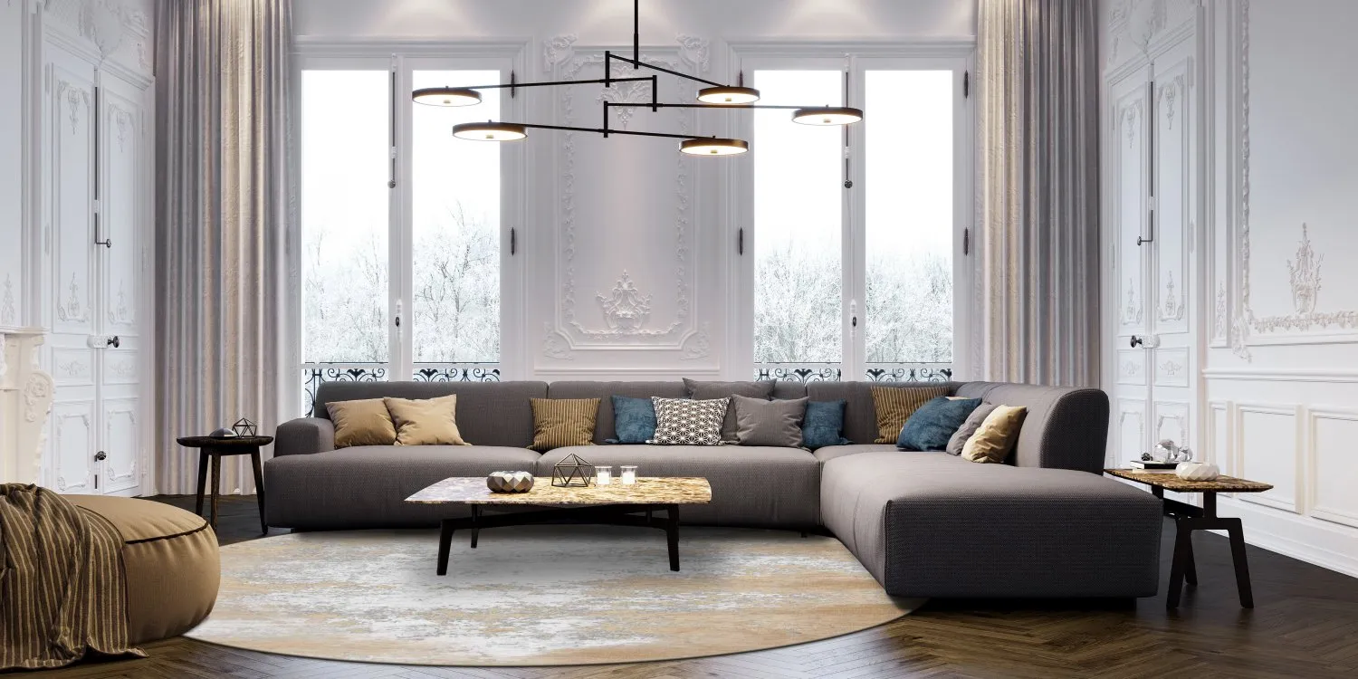 Rundt tæppe - Zarzi (beige)