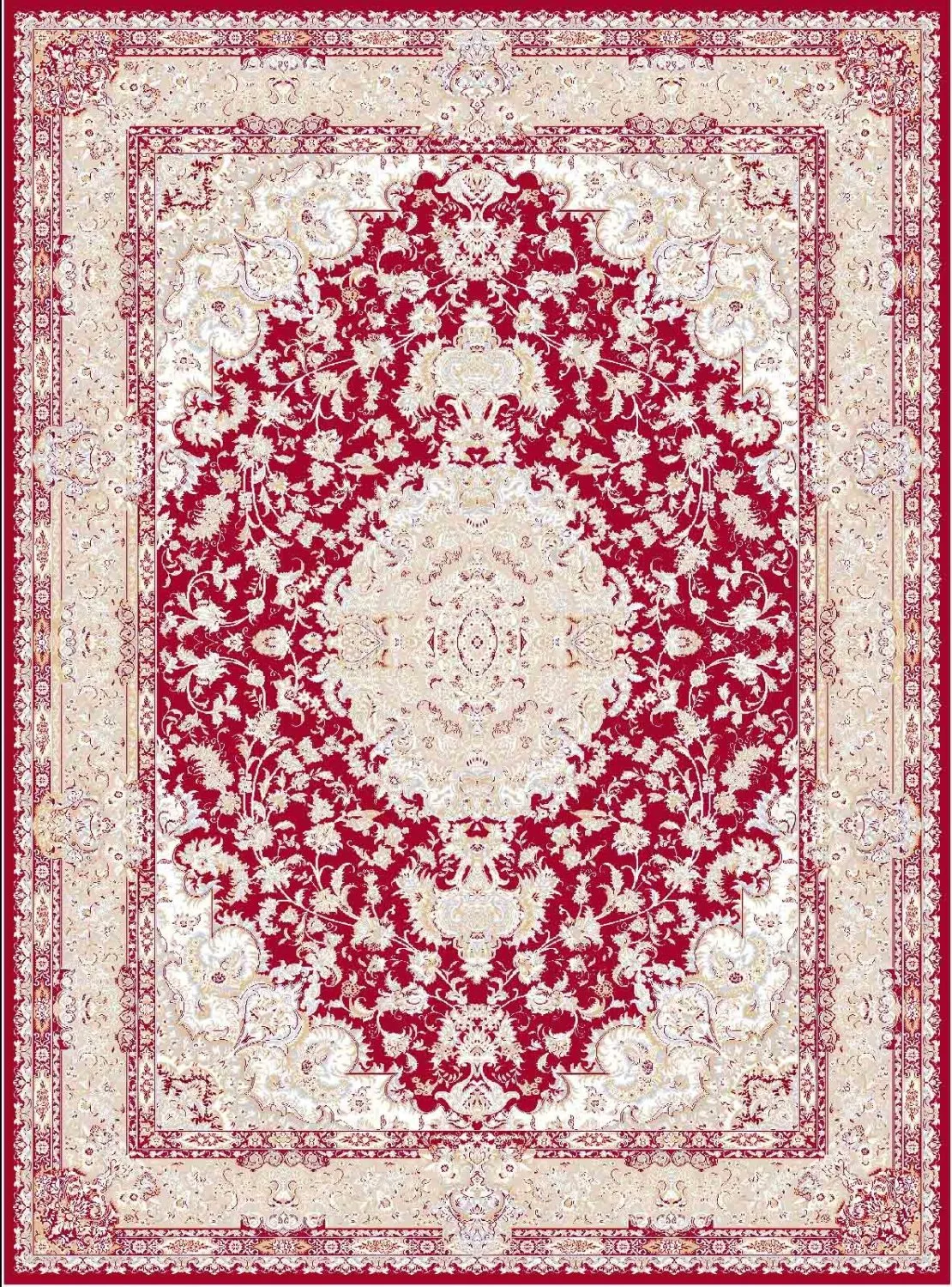 Wilton-tæppe - Vakifli (rød/multi)