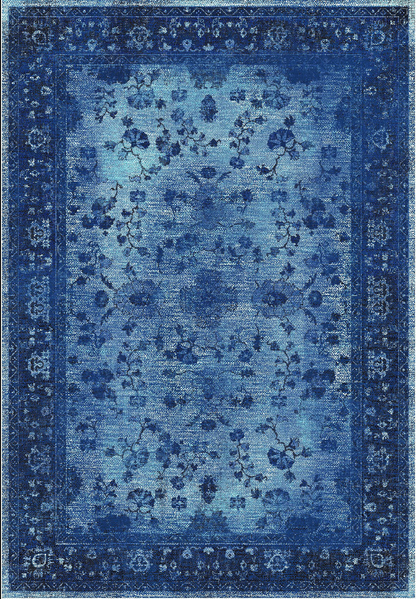 Wilton-tæppe - Gombalia (blå)