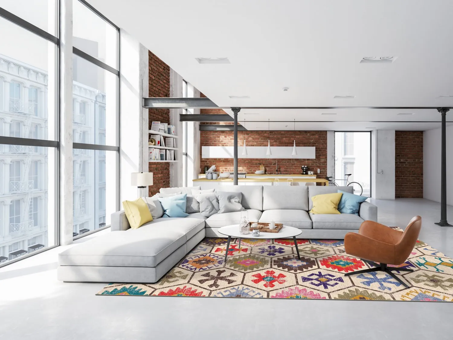 Wilton-tæppe - Kulu (multi)