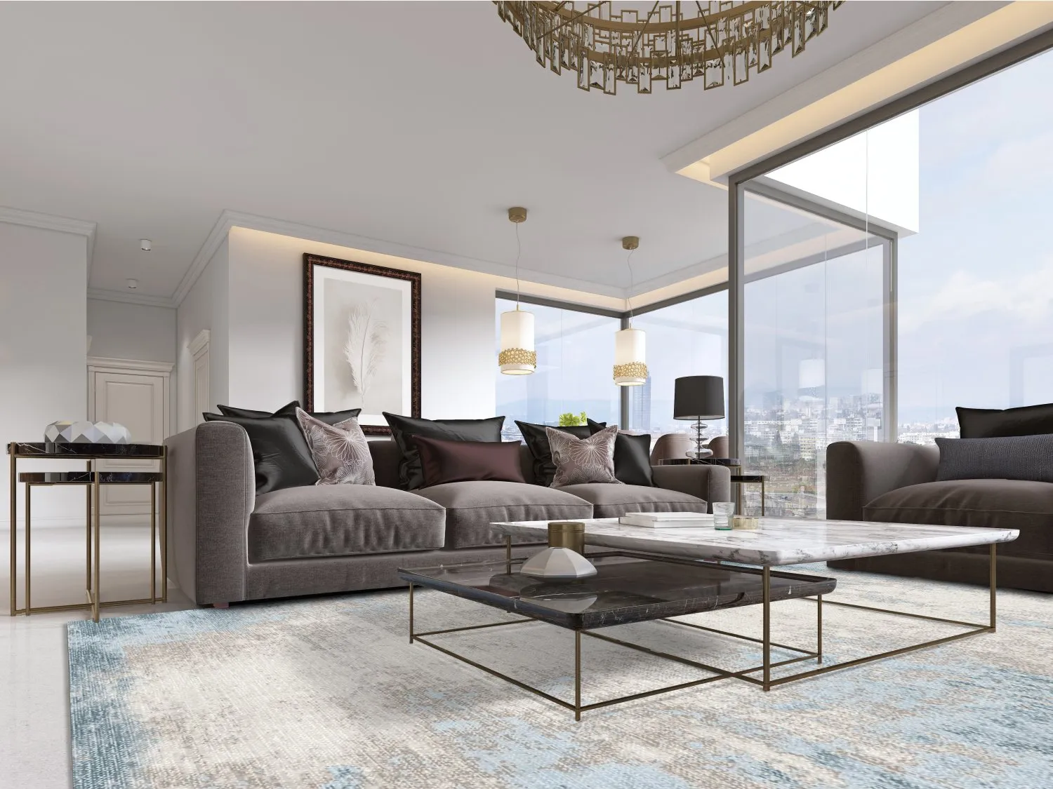 Wilton-tæppe - Zarzi (blå)