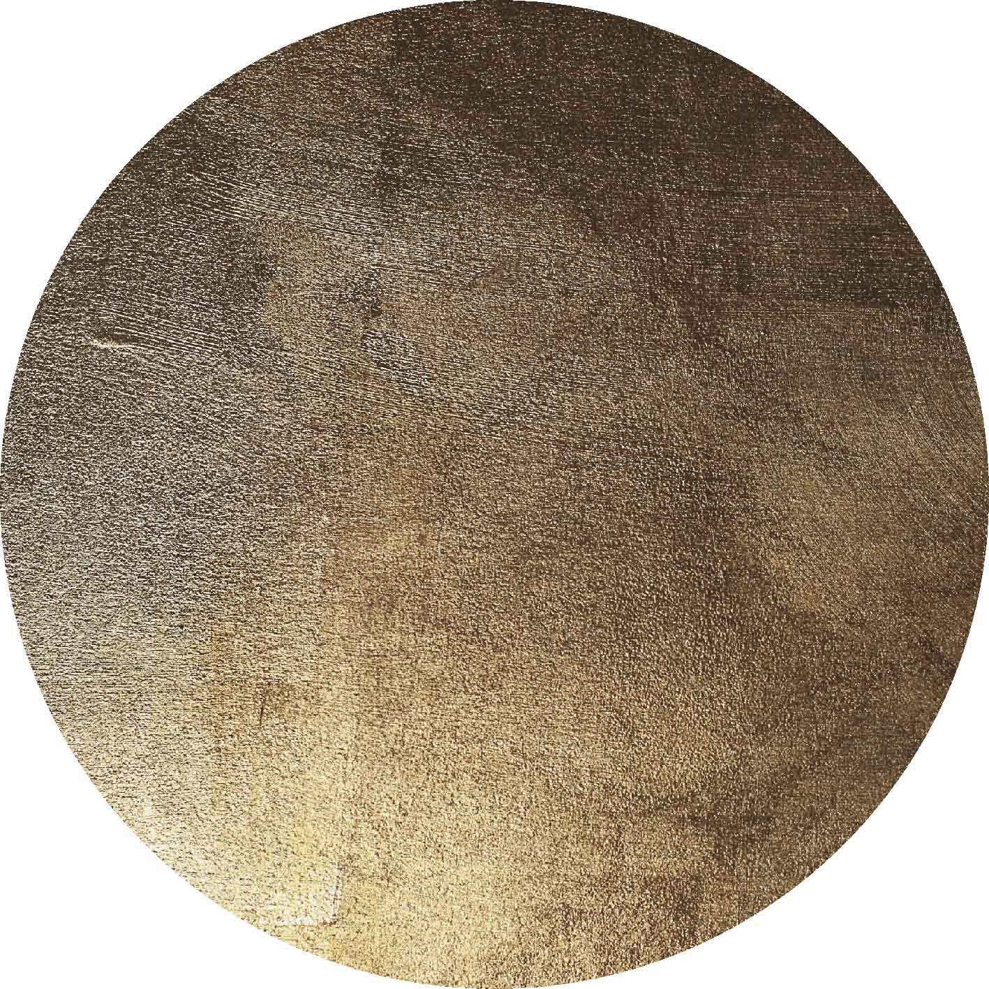 Rundt tæppe - Oristano (brun/guld)