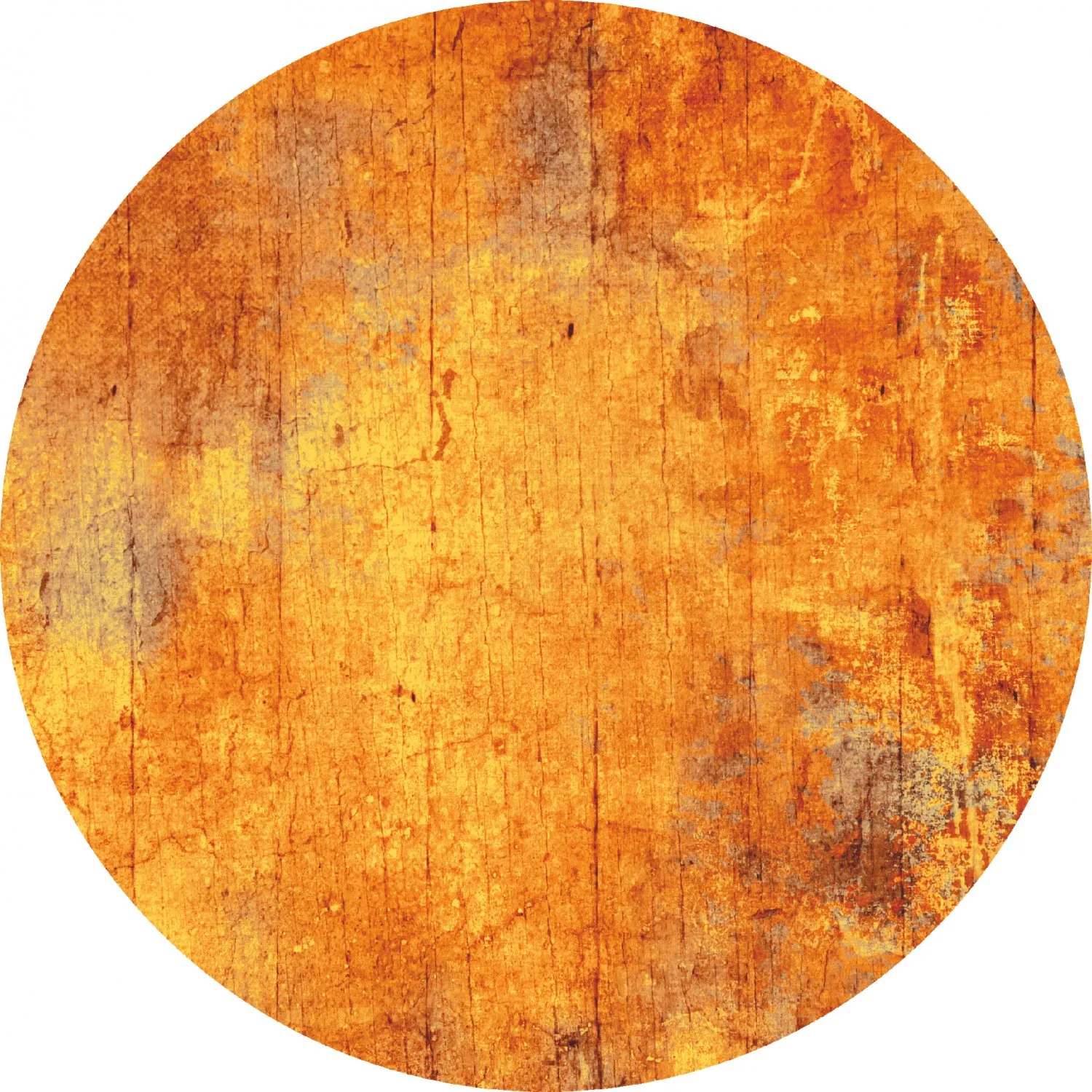 Rundt tæppe - Cesano (orange)