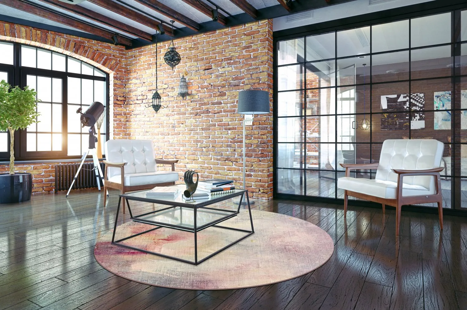 Rundt tæppe - Mogoro (multi)