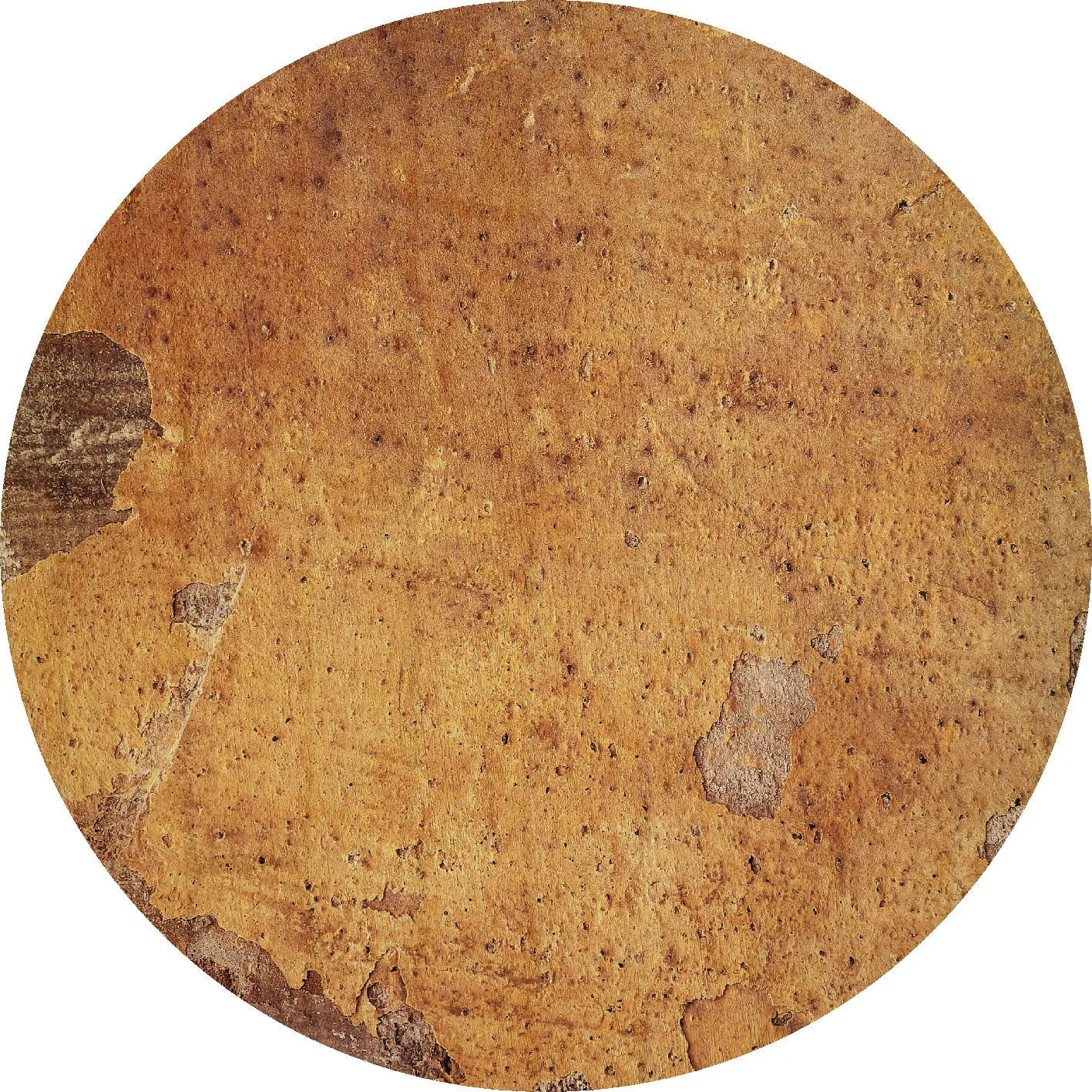 Rundt tæppe - Valbona (rustbrun)