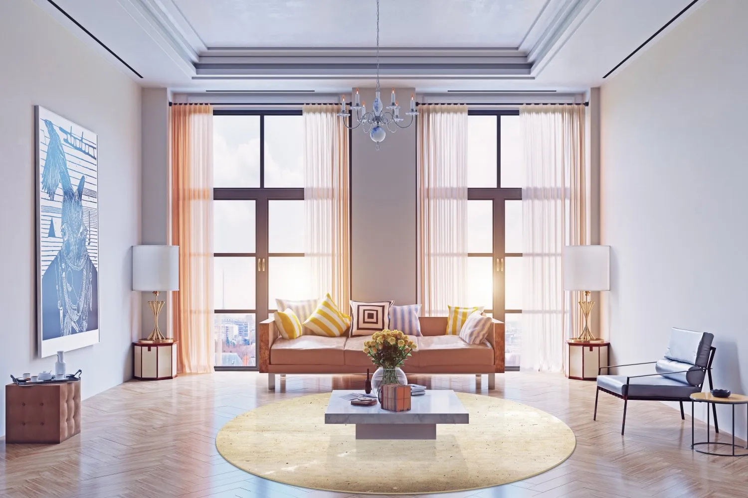 Rundt tæppe - Vezzani (beige)