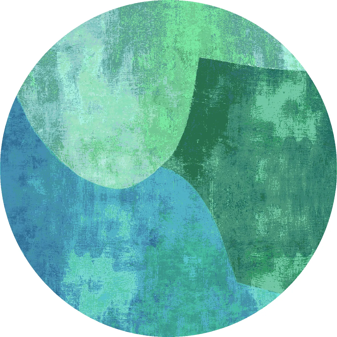 Rundt tæppe - Lazio (grøn)