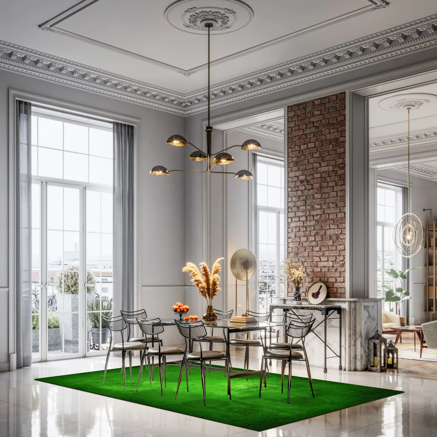 Wilton-tæppe - Anzio (grøn)