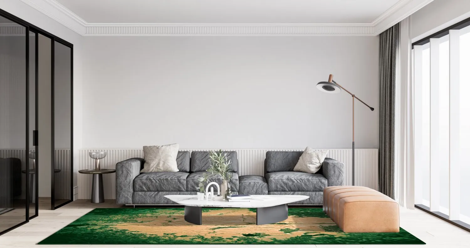 Wilton-tæppe - Positano (beige/grøn)