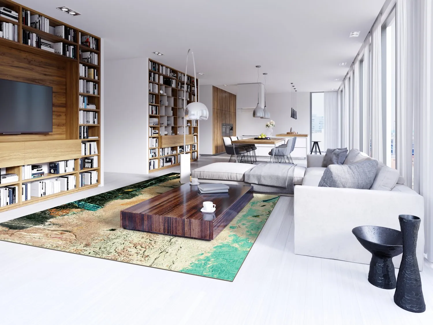 Wilton-tæppe - Tempes (beige/multi)