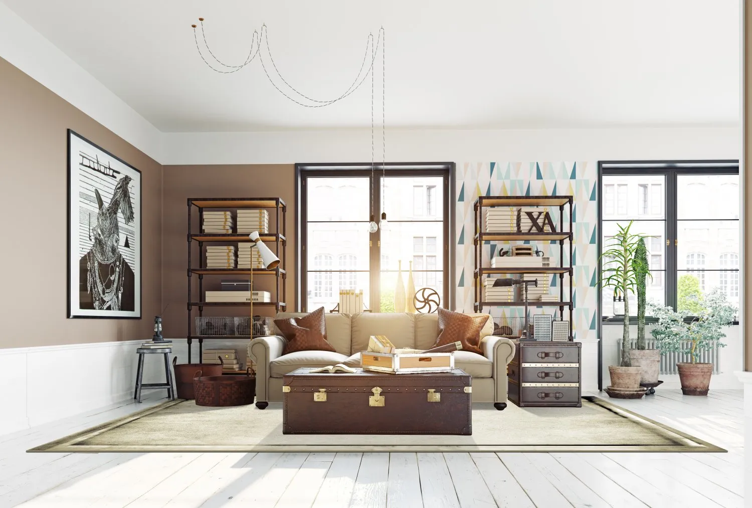 Wilton-tæppe - Arriate (beige/grå)