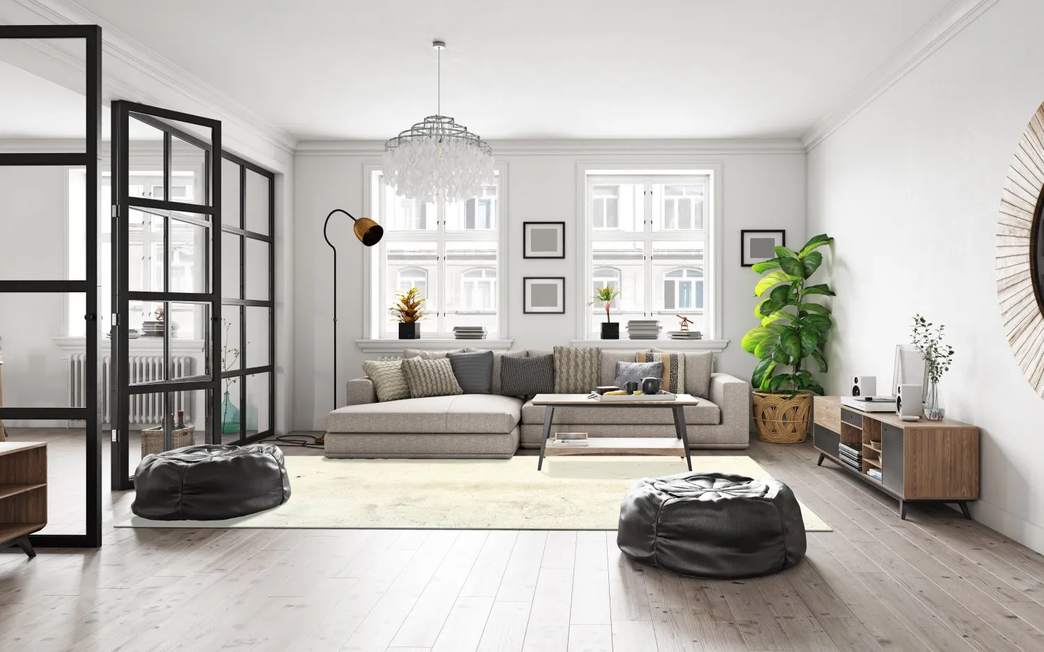 Wilton-tæppe - Osuna (grå/beige)