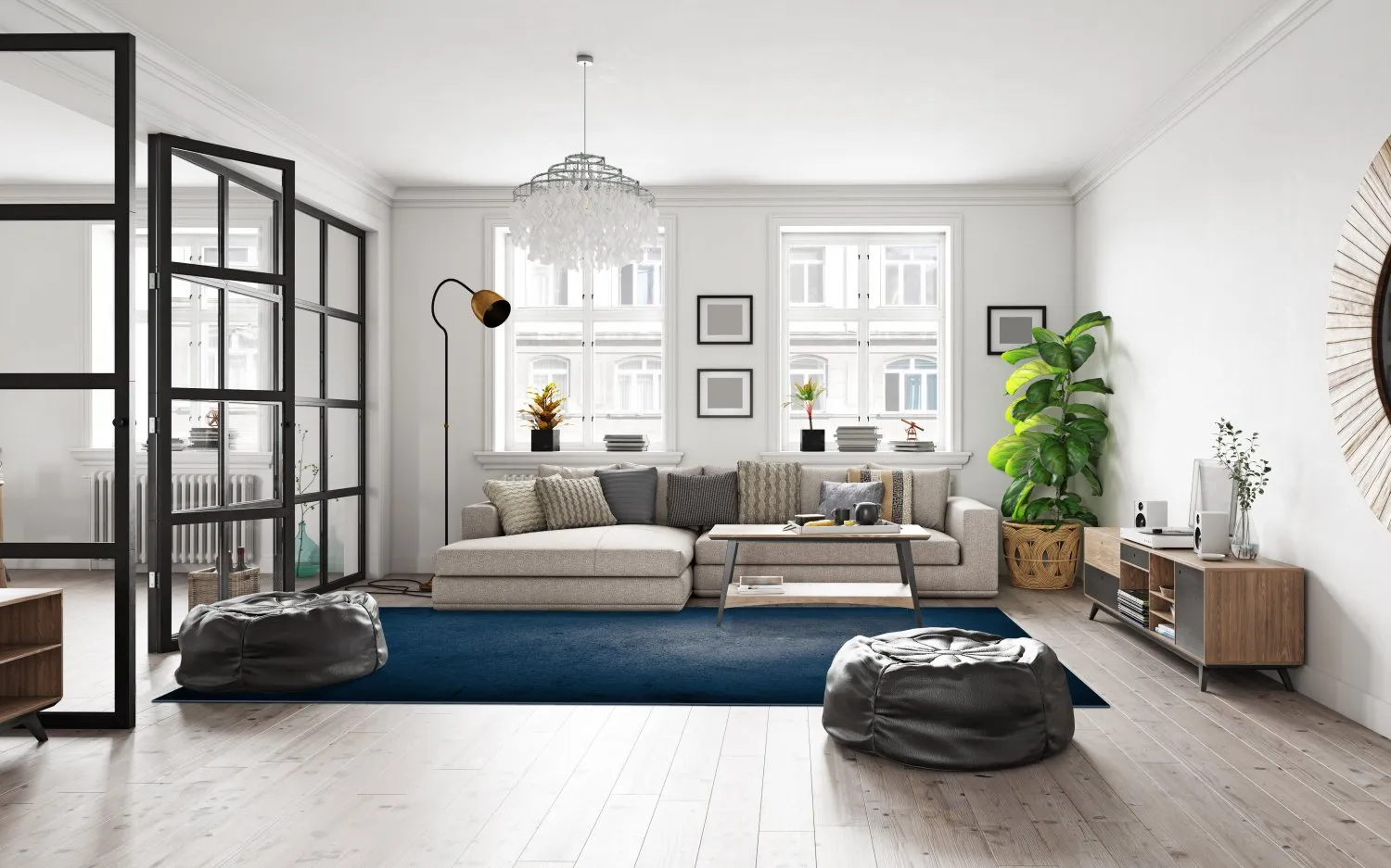 Wilton-tæppe - Novelia (blå)