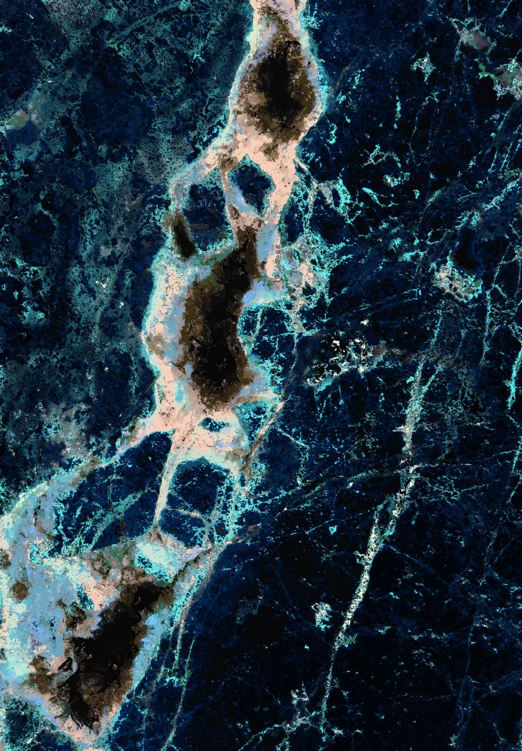 Wilton-tæppe - Narbolia (blå/multi)