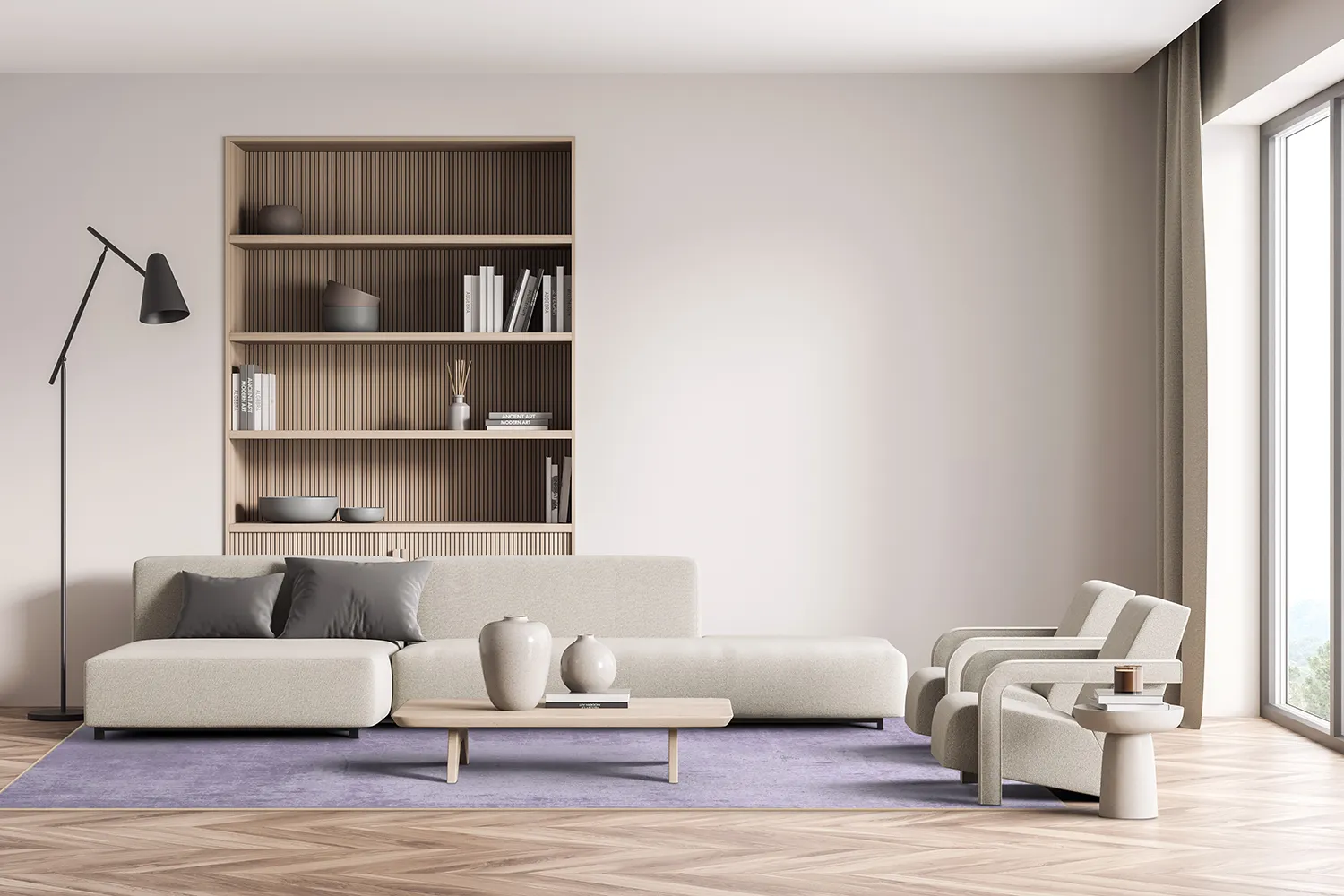 Wilton-tæppe - Lynton (lys lilla)