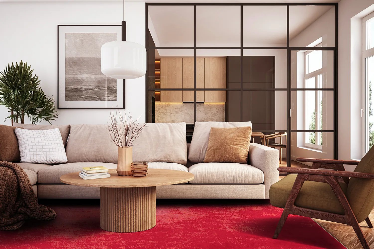 Wilton-tæppe - Lynton (rød)