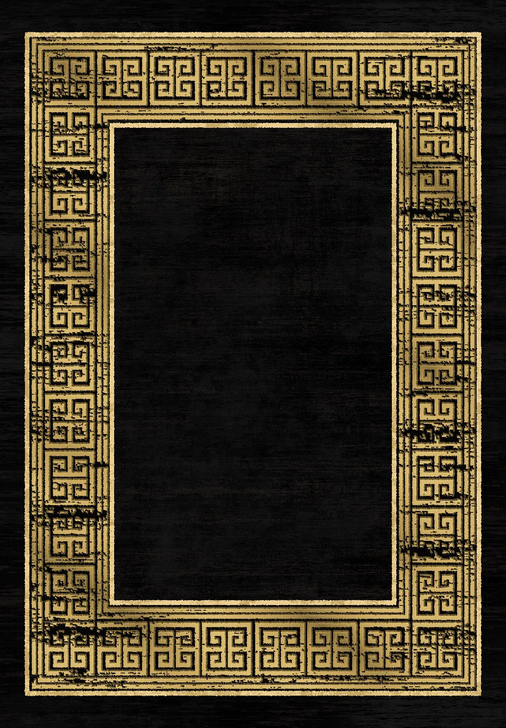 Wilton-tæppe - Tilos (sort/guld)