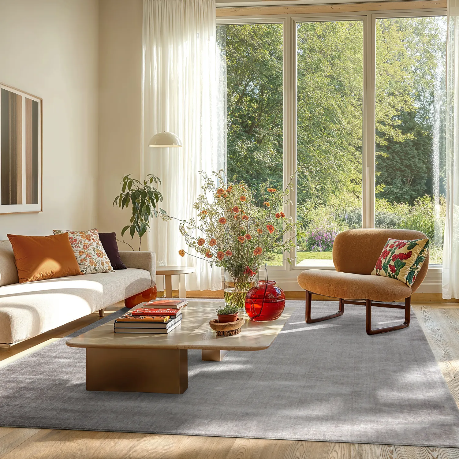 Recycled PET with viscose look (grå)