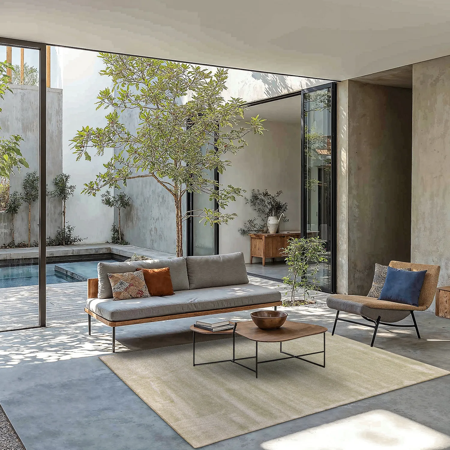 Recycled PET with viscose look (mint)