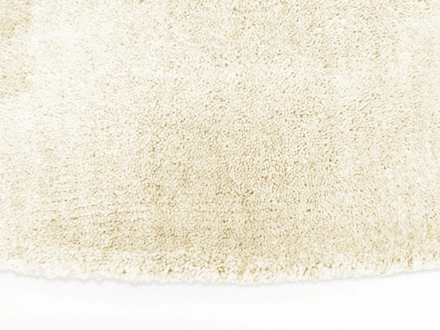 Rundt tæppe - Recycled PET with viscose look (offwhite)