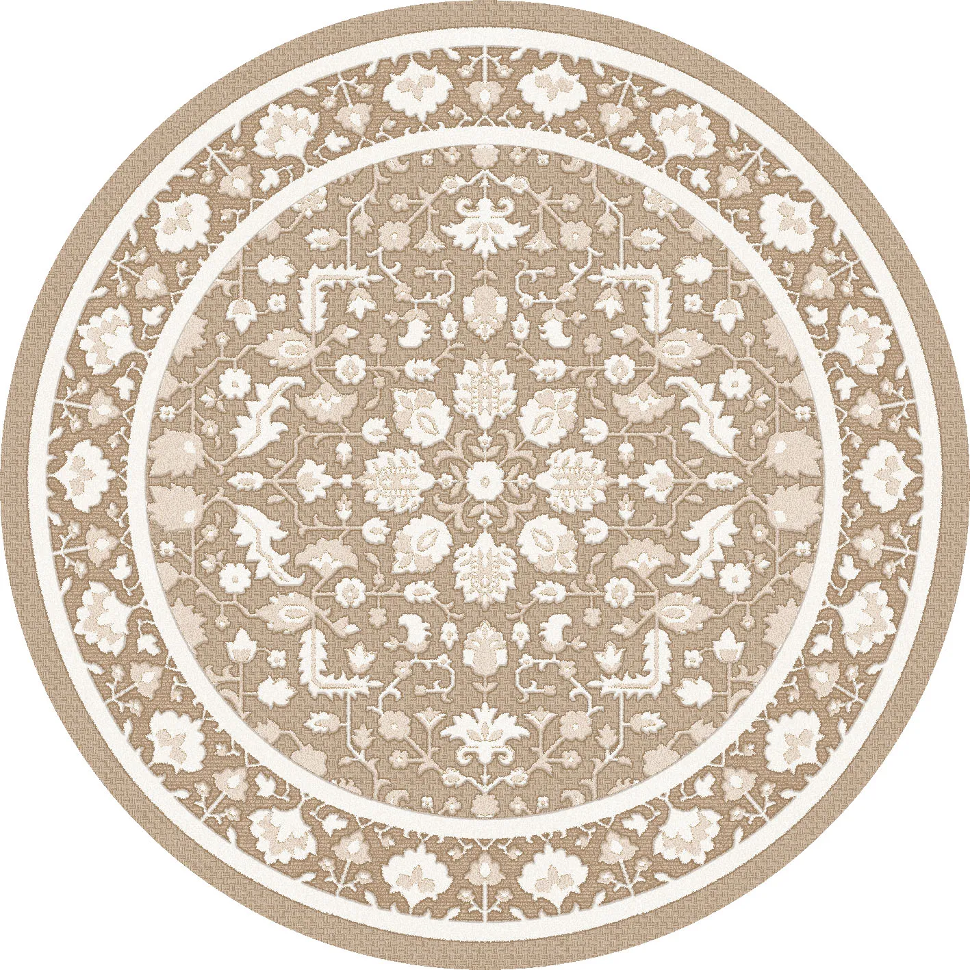 Runde tæpper - Ember (beige/offwhite)